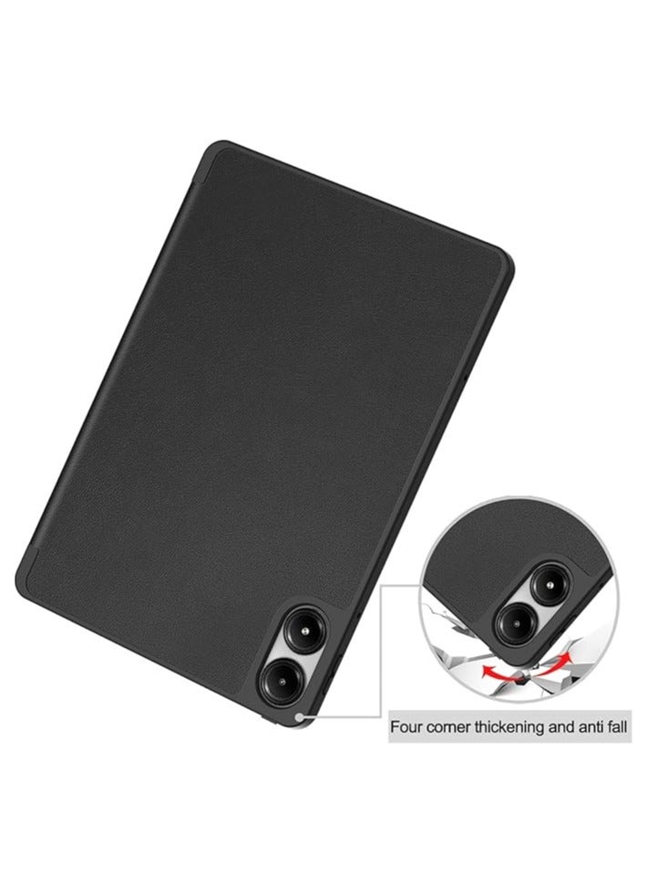 Case Cover Smart Tablet Case Compatible with Xiaomi Redmi Pad Pro 12.1Inch Smart Cover with Pencil Holder Tri-Fold Back Shell Slim Stand Shockproof TPU Cover Redmi Pad Pro/Xiaomi Poco Pad (Black) - Image 5
