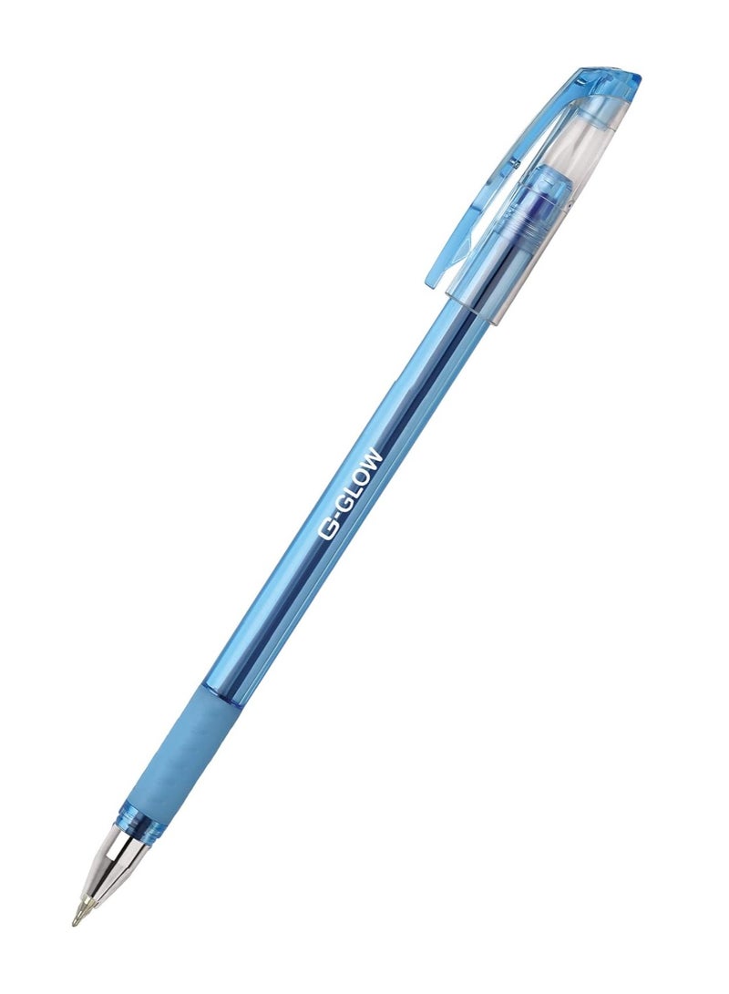 Gigis Glow Nickel Silver Tip Ball Point Pen, Smooth Writing Ball Pen for School Office Home, 25-Pieces, 0.7 mm, Blue - Image 2