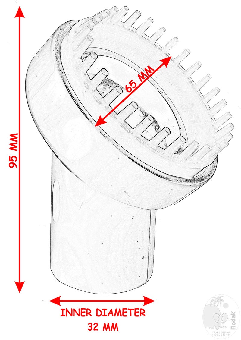 RODAK Pet Brush, 32 mm, Effectively Removes Fleas While Grooming Pets, Vacuums Loose Hair, Dirt and Fleas, Imported - Image 3