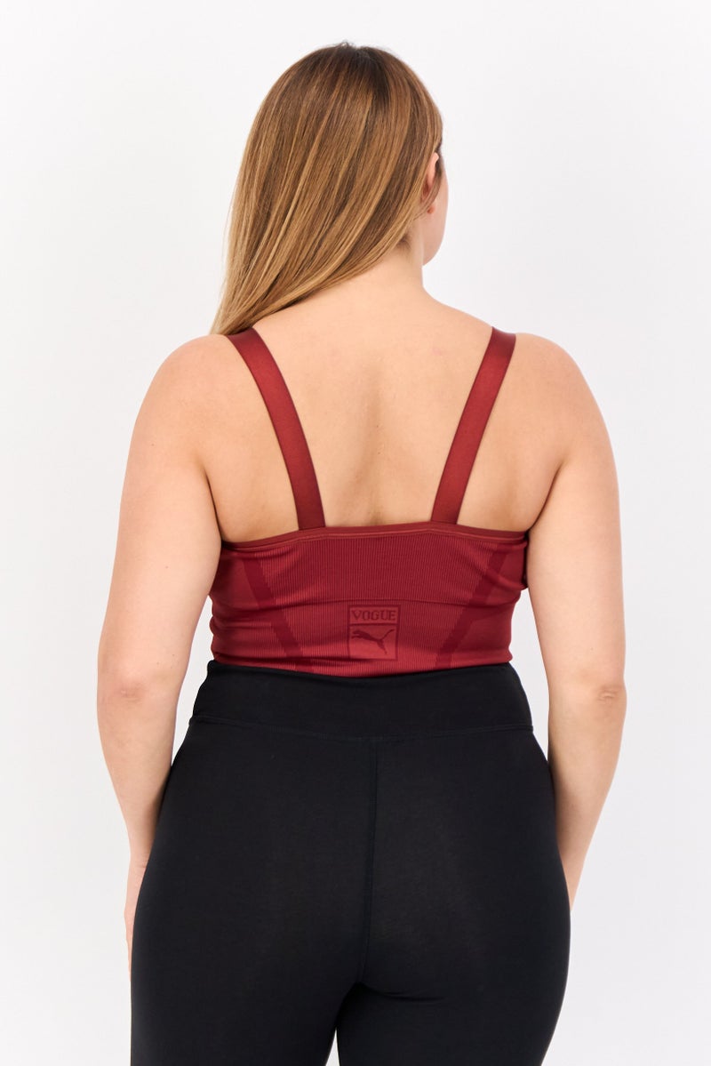 PUMA Women Sportswear Fit Sleeveless Non Padded Training Sport Bra, Brown - Image 4