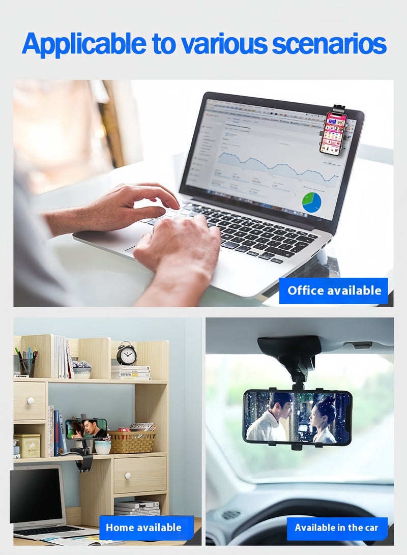 Heavy Duty Car Phone Holder for SUVs/Trucks - Universal Dashboard Mount with Super Strong Suction, Compatible with iPhone 15/14 Pro Max  Samsung Galaxy, Non-Slip HUD Mobile Phone Clip (Black) - Image 5