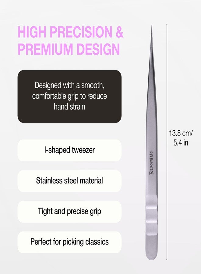 Curacoro Lash Tweezers for Eyelash Extensions - LashSmith Straight Isolation Tweezer for Classic Lashes and Effortless Precision - Image 3