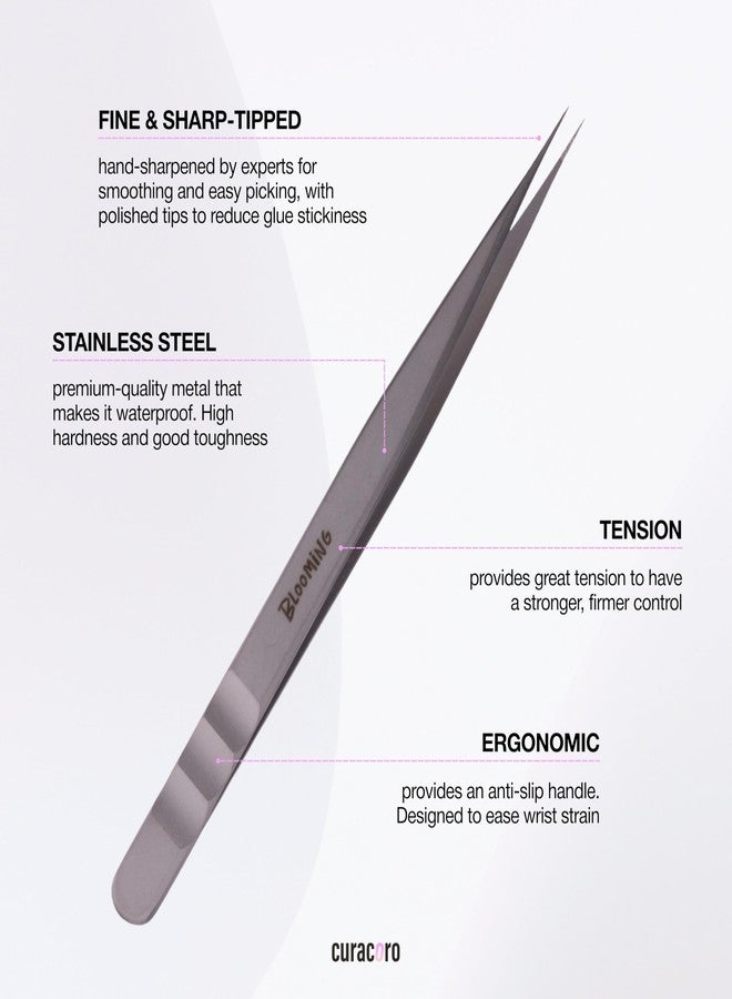 Curacoro Lash Tweezers for Eyelash Extensions - LashSmith Straight Isolation Tweezer for Classic Lashes and Effortless Precision - Image 4