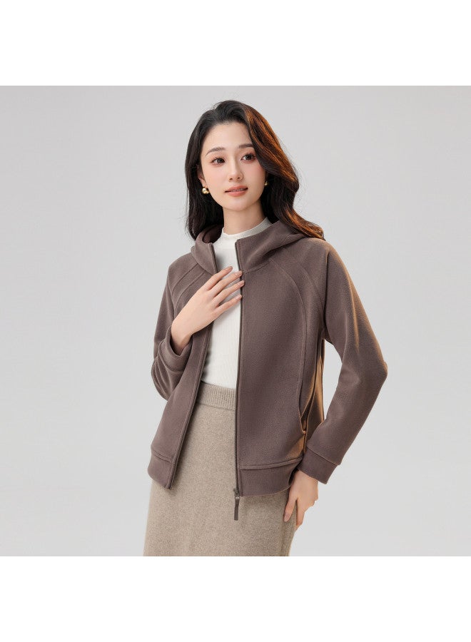 Flying in the snow Soft, Skin-friendly, Warm, Trendy, Minimalist Women's Hooded Jacket, 2025 Spring/autumn New Style Women's Jacket - Image 2