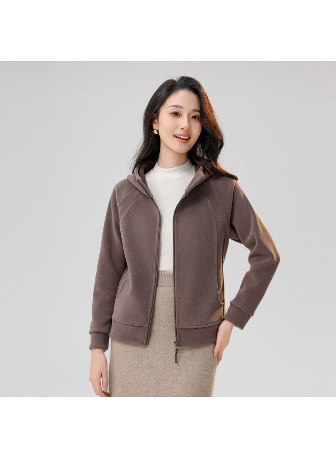 Flying in the snow Soft, Skin-friendly, Warm, Trendy, Minimalist Women's Hooded Jacket, 2025 Spring/autumn New Style Women's Jacket - Image 3