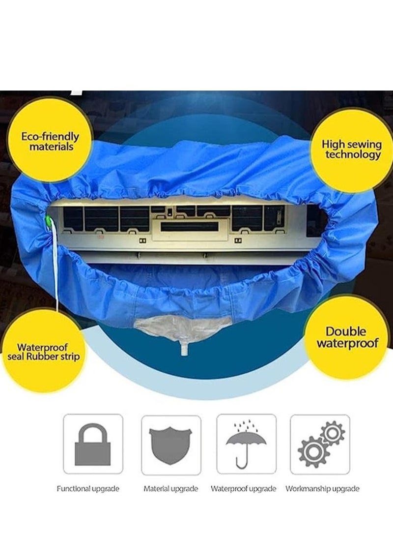 Air Conditioner Cleaning Cover, Waterproof DIY Dust Washing Clean Protector Bag for 2P-3P Air Conditioner - Image 2