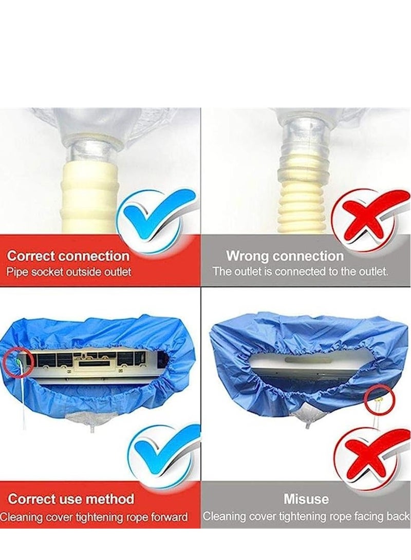 Air Conditioner Cleaning Cover, Waterproof DIY Dust Washing Clean Protector Bag for 2P-3P Air Conditioner - Image 4