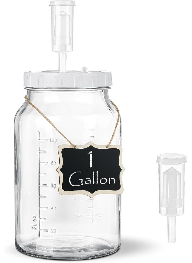 1 Gallon Large Fermentation Jars with Airlocks and Airtight Screw Lid  - Image 2