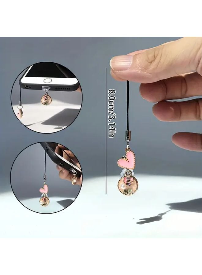 Multi Functional Heart Shaped Phone Pendant Detachable Dust Cover Lanyard For Type C Charging Interface - Image 3