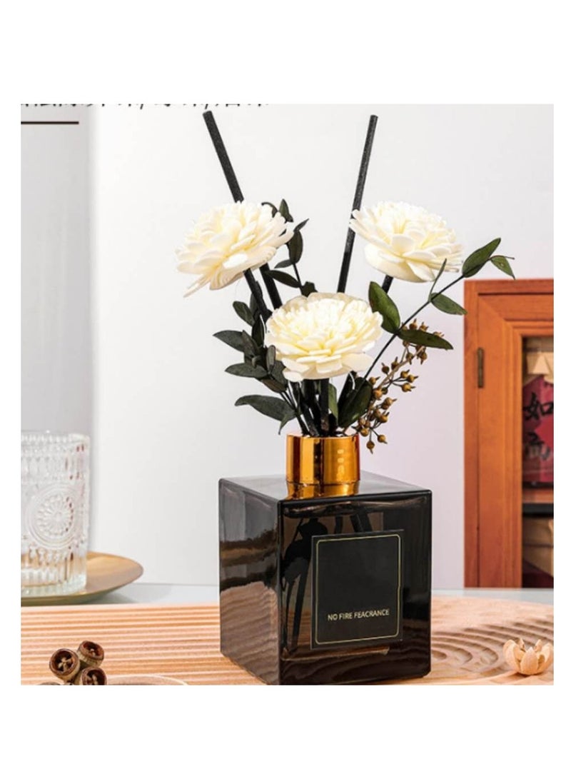 200ml   Shangri-la Scent Flower Reed Diffuser Set Scent Diffuser With Sticks Home Fragrance Flower Diffuser For Home Office Bathroom Shelf Decor  - Image 1