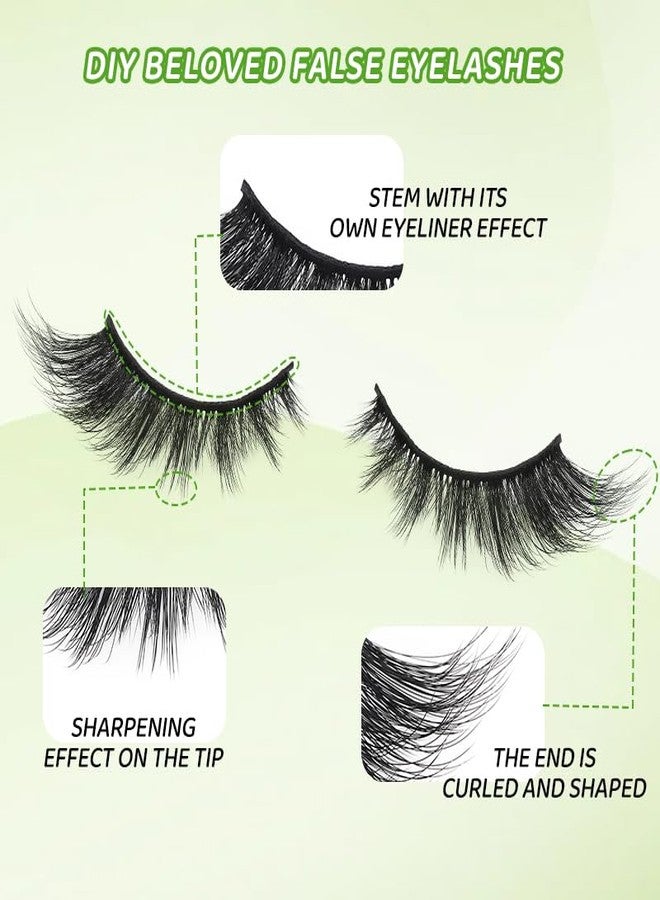 5 pairs Wispy Cat Eye Lashes Wispy False Eyelashes Natural look Eyelashes (W0806) - Image 3