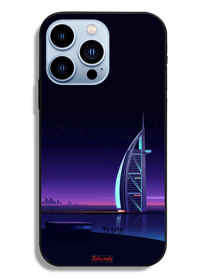 Tolwak Apple iPhone 13 Pro Protective Case Burj Arab Digital Art  - Image 2