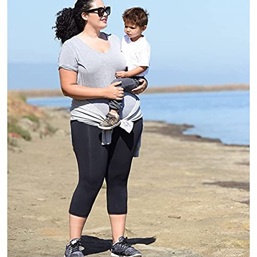NEW YOUNG 3 Pack Plus Size Capri Leggings with Pockets for Women,High Waist Tummy Control Workout Yoga Leggings - Image 5