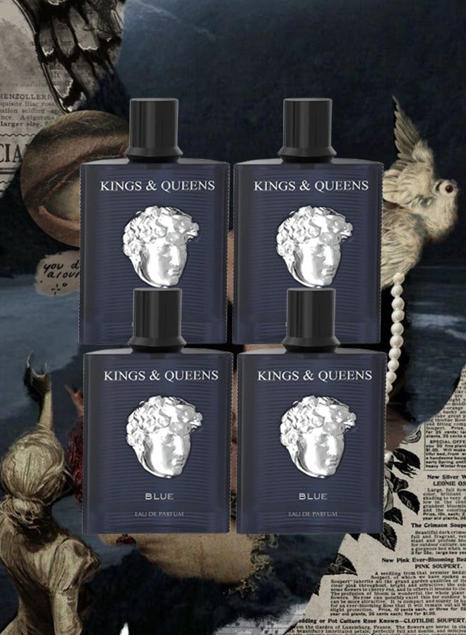 عماران 4 قطع عطر كينجز اند كوينز بلو للجنسين 100 مل - Image 1