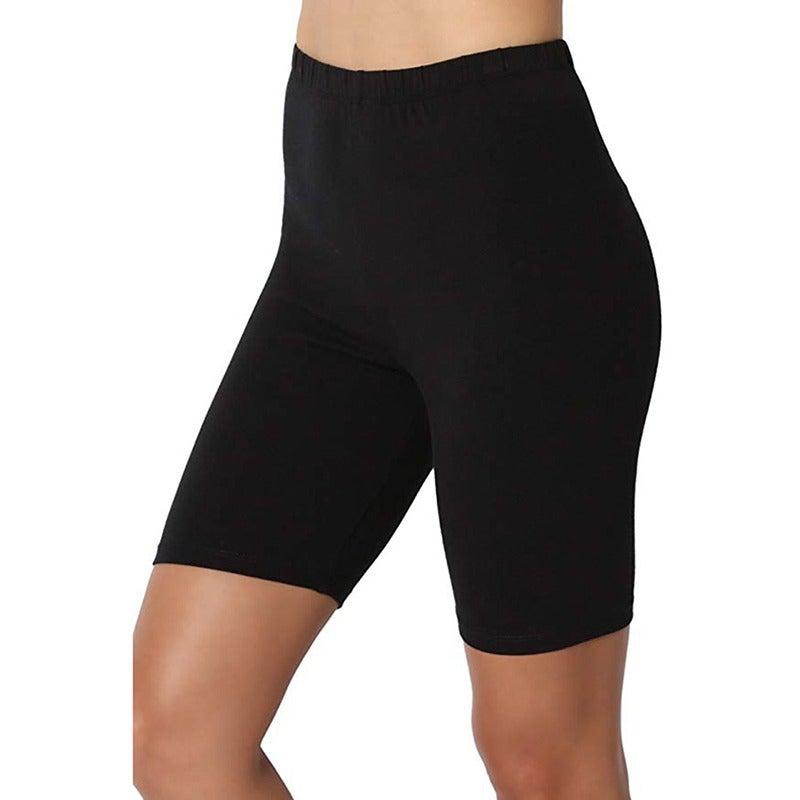 Thickened Five-Point Riding Leggings Tight-Fit Anti-Light Yoga Sanding Milk Silk Running Sports Pants Plus Size - Image 3