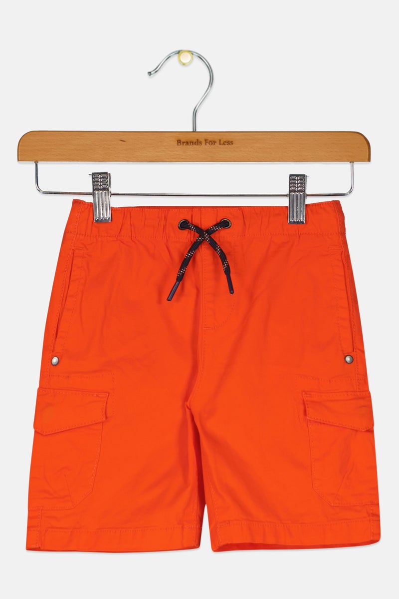Cool Club شورتات كارجو صلبة للأطفال الأولاد، برتقالي - Image 1