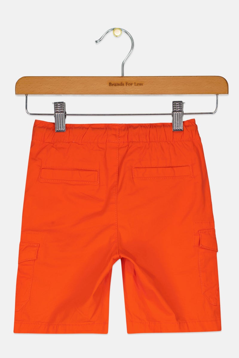 Cool Club شورتات كارجو صلبة للأطفال الأولاد، برتقالي - Image 2