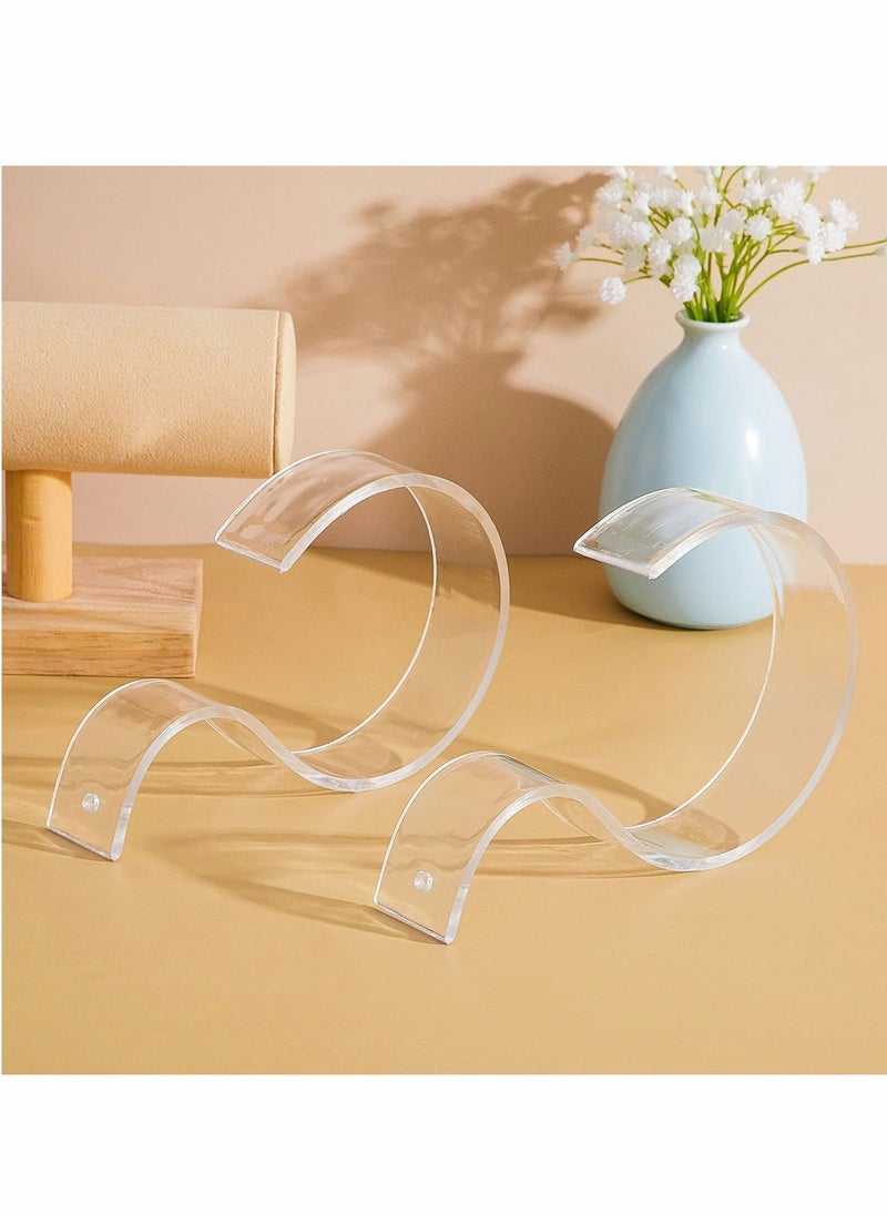 Excefore - Belt Display Stands Set, 4 Pcs Clear Acrylic Belt Organizer Belt Display Case - Image 1