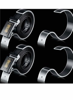 Belt Display Stands Set, 4 Pcs Clear Acrylic Belt Organizer Belt Display Case