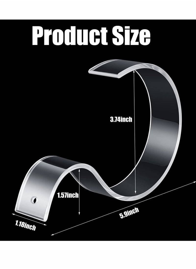 Excefore - Belt Display Stands Set, 4 Pcs Clear Acrylic Belt Organizer Belt Display Case - Image 1