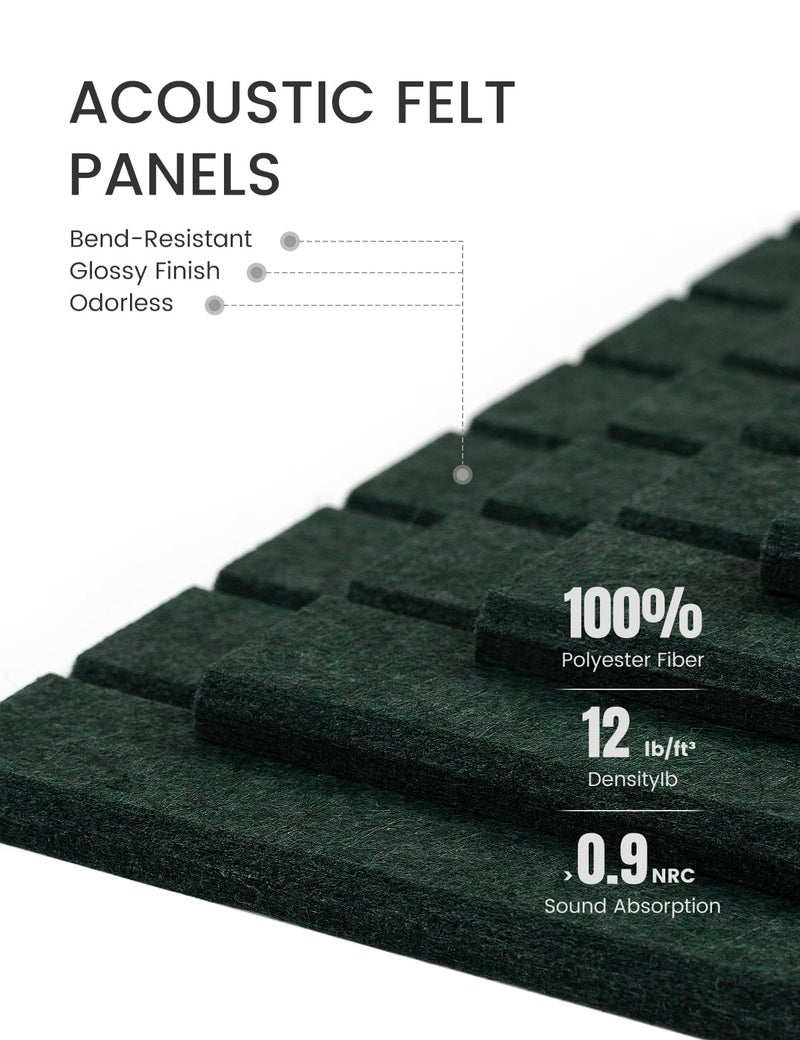 Fluxynara Large Felt Bulletin Board 48" x 36" Cork Board Alternative-12 Pack with 70 Safe Removable Adhesive Tabs, Cork Boards for Walls Cork Board for Home Office Classroom Pin Board- Pine Green - Image 4
