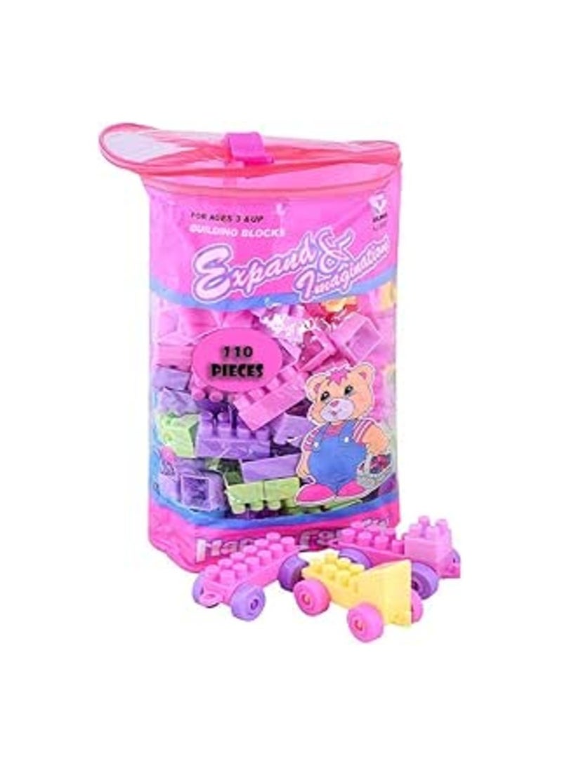 Blocks Bag - 110 Pieces - Multicolor, Plastic  - Image 1