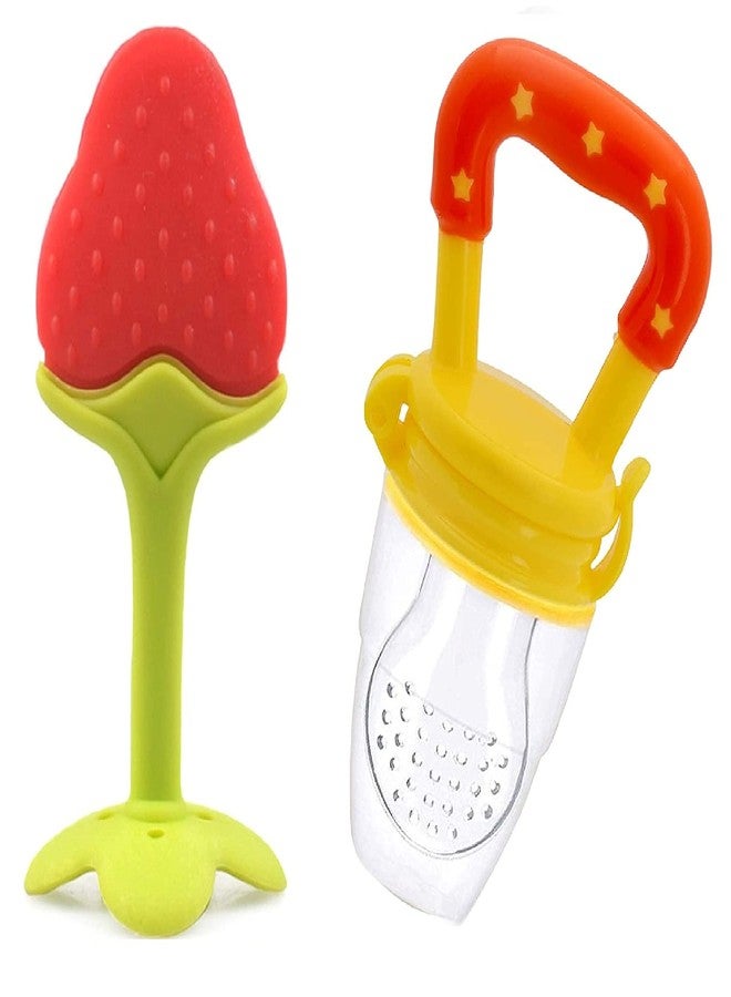 Aplam Chaplam Infant Silicone Fruit Shape Teether For 3 To 6 Months Baby|Teether For Baby 6-12 Months Teether 3-6 Months Babies Teether For 6 To 12 Months Baby Bpa Free Combo Pack (Multicolor10) - Image 1