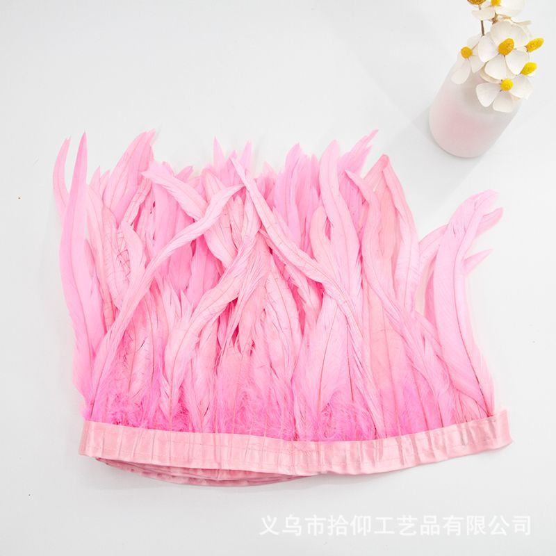 Selling 25-30Cm Tail Feather Cloth With Cloth Strip Stage Clothing Skirt Feather Shawl Diy Handmade - Image 5