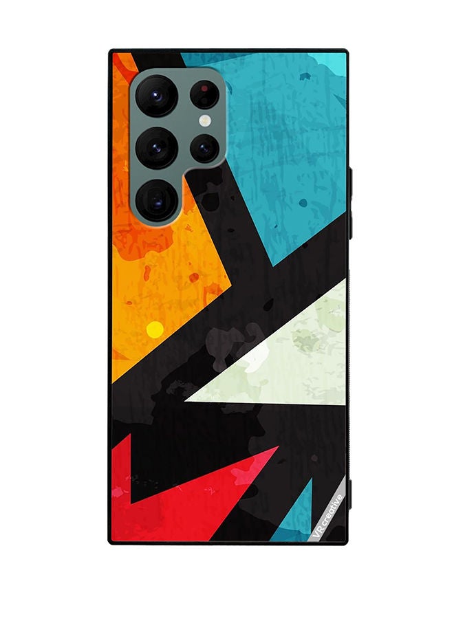 VR CREATIVE Protective Case Cover For Samsung Galaxy S22 Ultra 5G Abstract Design Multicolour - Image 1