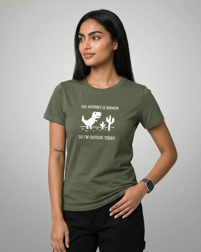 NOBERO Nobero 100% Cotton T-Shirts for Women Stylish | Regular Fit | Graphic Printed T Shirts for Women 180 GSM  Combed Cotton | Crew Neck Half Sleeve