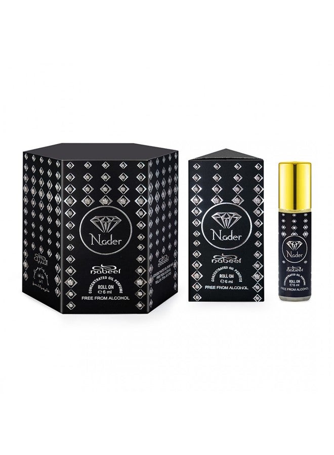 Nabeel Pack of 6 Nabeel Nader 6ml Roll On Concentrated Oil Perfume - Image 1