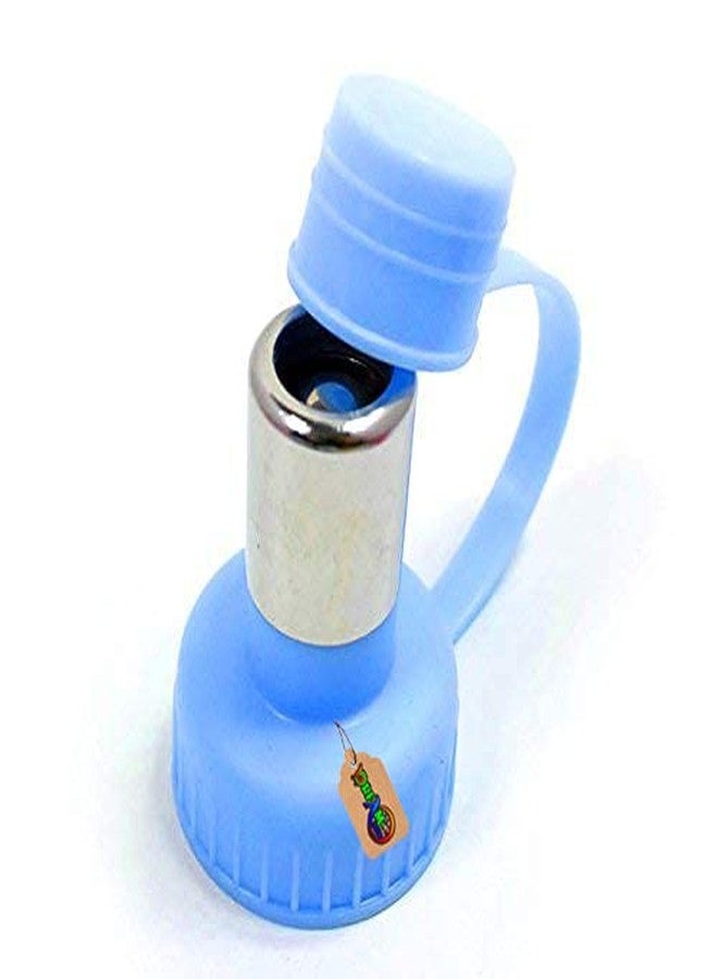 DreamAuro Portable Travel Outdoor/Indoor Water Bottle Cum Water Feeder Cum Dispenser Water Bottle Cap for DreamAurDog/Cat/Puppy/Kitten/Hamster/Dwarf/Gerbil/Mice/Guinea Pig/Ferret/Rabbit (Blue) - Image 1