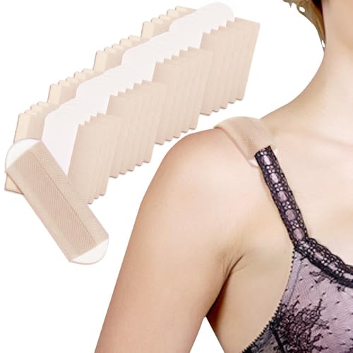 BUMOVE Bra Strap Cushion Fabric, BUMOVE Disposable Bra Strap Cushion Pads for Shoulder Pain Relief (Skin, 20 Pieces) - Image 1
