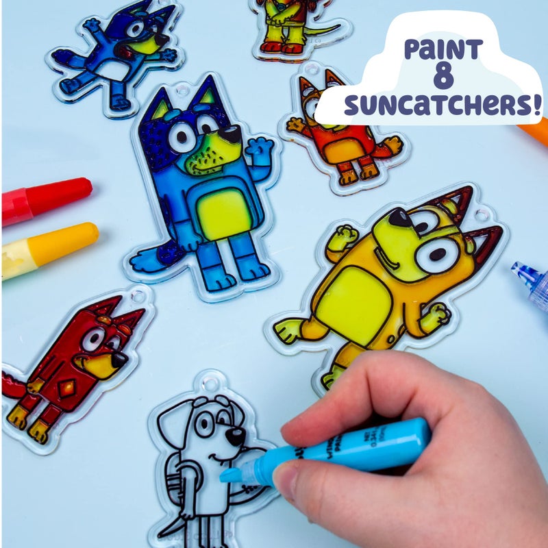 BLUEY Bluey Window Art Suncatchers for Kids, Window Art Kit, Great Suncatchers Kit for Kids to Paint, Great At-Home Kids Craft Activity or Bluey Birthday Party Idea, Bluey Toys for Kids Ages 3, 4, 5, 6  - Image 4