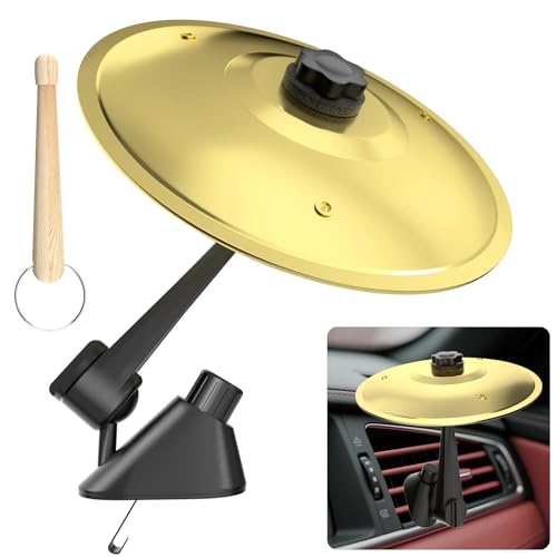 MENGBEI Car Cymbal Air Vent, Mini Car Crash Cymbals, Add Fun to Your Drive with Car Drum | A Great Gift For Drummers And Music Lovers | All Vehicle Types (Gold, 5.5 Inch) - Image 1