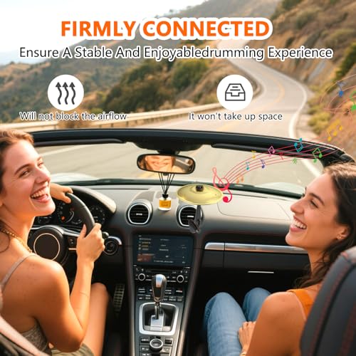 MENGBEI Car Cymbal Air Vent, Mini Car Crash Cymbals, Add Fun to Your Drive with Car Drum | A Great Gift For Drummers And Music Lovers | All Vehicle Types (Gold, 5.5 Inch) - Image 4
