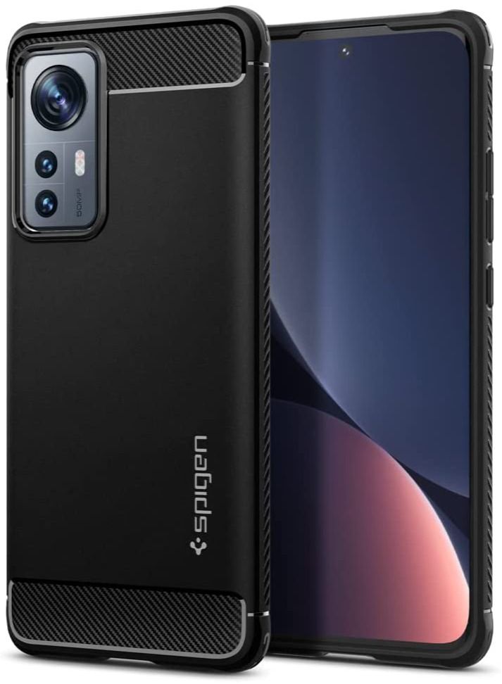 Spigen Rugged Armor Case Cover for Xiaomi 12 / 12X - Matte Black