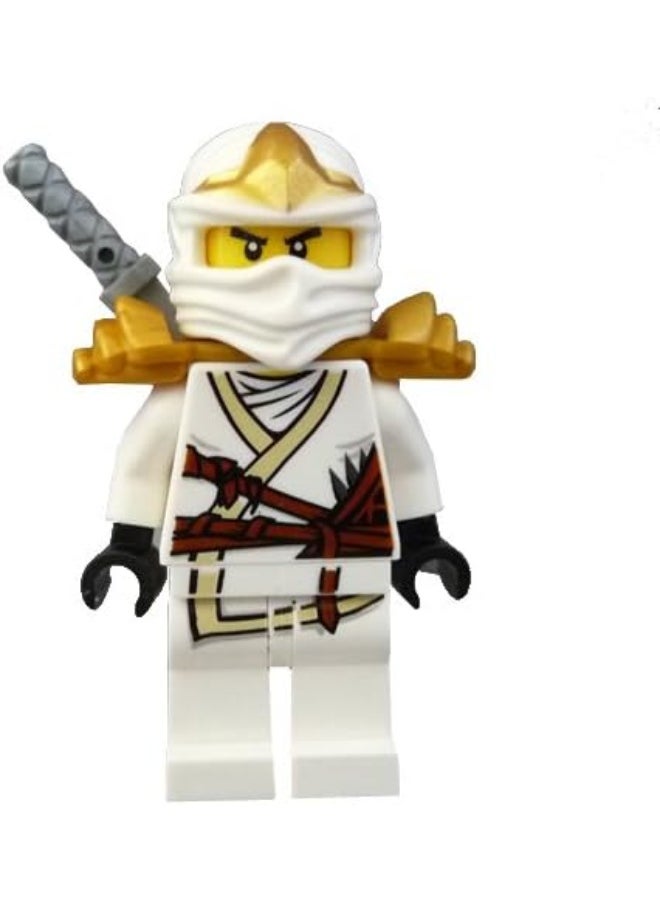 LEGO - Lego Ninjago Zane ZX Minifigure with Armor and Katana Sword - Image 1