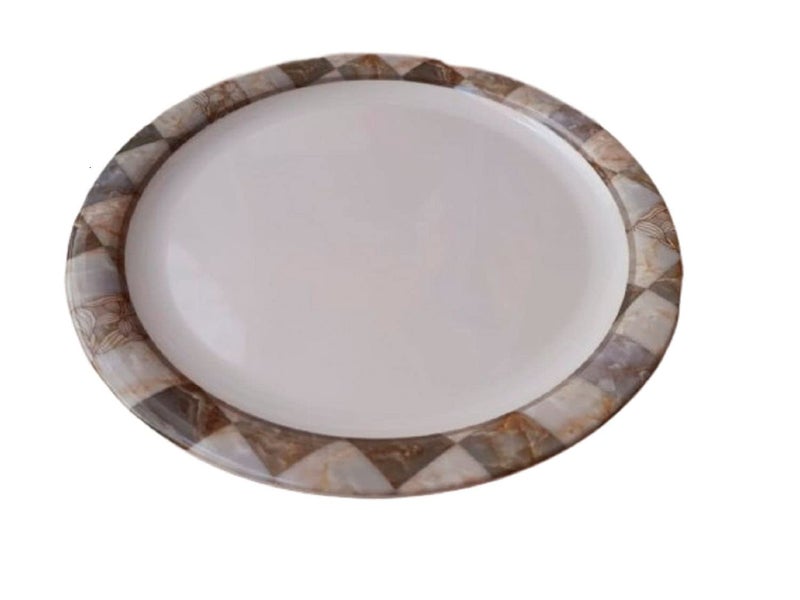 Servewell Melamine Round Quarter Serving PlateSupermus Printed76 InchSet of 6 pcs - Image 2