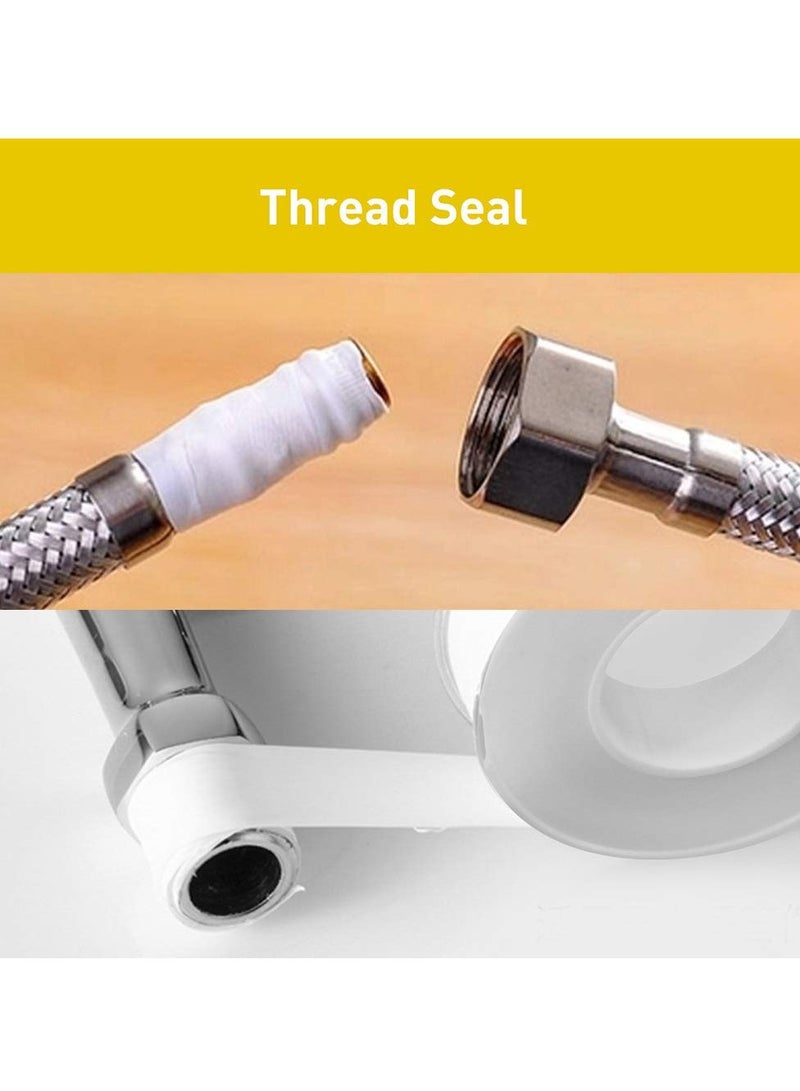 Teflon Tape, Thread Seal Tapes, PTFE Thread Seal Tape for Plumbers Sealant Tape for Leak Water Pipe Thread 3/4 inch x 395 inch (20 Pack/ White)  - Image 2