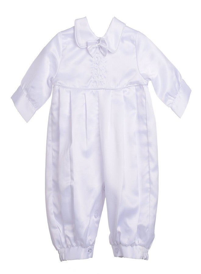 Lito Angels Baby Boys' Christening Baptism Outfit White Romper Formal Wear Embroidery Cross Vest 3 Piece Set Size 9-12 Months - Image 2