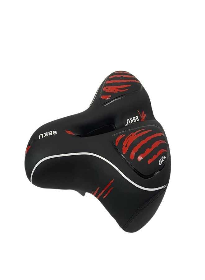 Linist مقعد دراجة مريح من لينيست، وسادة مقعد عريضة، مقعد دراجة بديل من إسفنج الذاكرة المريح، مناسب لجميع أنواع الدراجات الجبلية/الطرق/الرياضية - Image 3