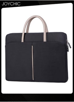 Joychic Simple Leisure Laptop Bag Case Waterproof Computer Sleeve Messenger Bag Expandable Business Briefcase for Men Women Compatible with 13/13.3 Inch Black  - Image 4