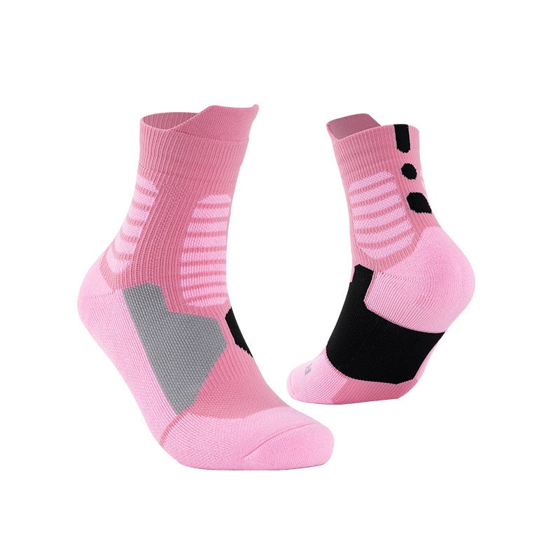Professional Elite Basketball Socks Mens Thickened Non-Slip Sports Socks Low High Top Mid-Length Socks Sweat-Absorbent Casual Socks Wholesale Dark gray/black - Image 5