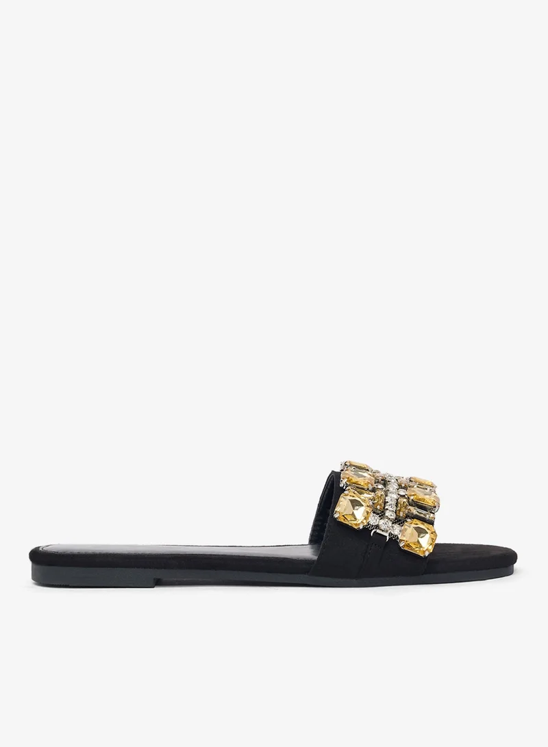 Khizana Jewel Detail Embellished Flat Sandals