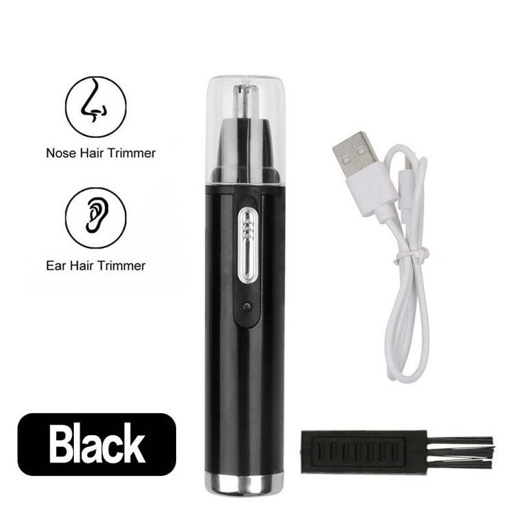 Generic B- degree electric nose hair trimmer mens USB rechargeable eyebrow trimmer mini Shaver sideburns nose hair trimmer YD-103 black 