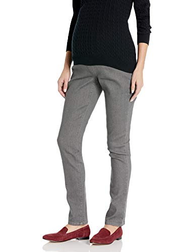 Three Seasons Maternity Women's Skinny Denim with Neutral Belly Band, Grey, M - Image 5