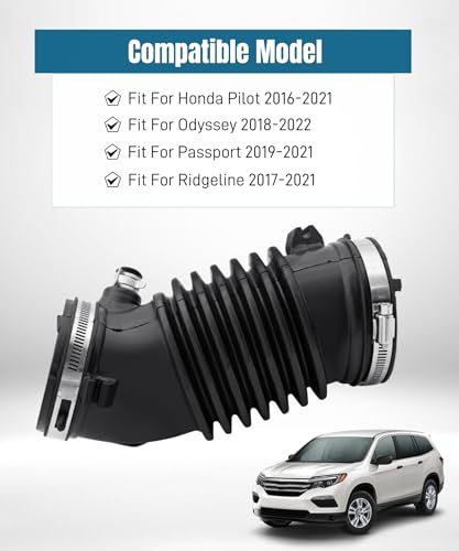 Maigoo Engine Air Intake Hose Fit For Honda Pilot 2016-2021 Acura MDX 2016 Odyssey 2018-2022 Ridgeline 2017-2021 Passport 2019-2021,Replace Part Number 17228-5J6-A10 172285J6A10 - Image 2