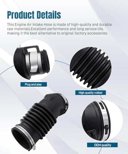 Maigoo Engine Air Intake Hose Fit For Honda Pilot 2016-2021 Acura MDX 2016 Odyssey 2018-2022 Ridgeline 2017-2021 Passport 2019-2021,Replace Part Number 17228-5J6-A10 172285J6A10 - Image 3