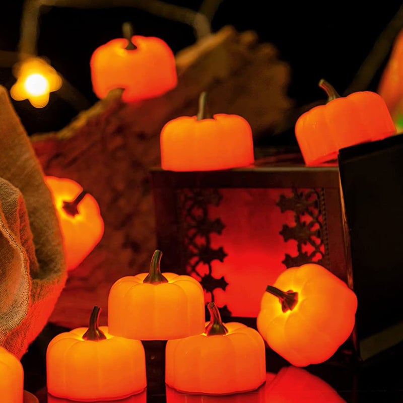 Flameless Pumpkin Candle Light: 1PCS ABS Material - Simulated Lighting Effect Decorative Lamp for Indoor Outdoor Dinner Party Wedding Festival Use - Image 5